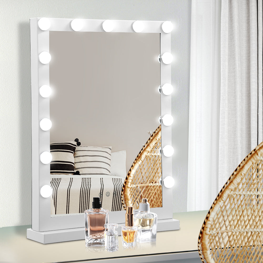 Embellir Hollywood Makeup Mirror With Light 15 LED Bulbs Vanity Lighted Stand