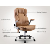 Thumbnail for Artiss Massage Office Chair Gaming Chair Computer Desk Chair 8 Point Vibration Espresso