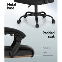 Thumbnail for Artiss Massage Office Chair Executive Computer Chairs PU Leather Recline Black