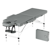 Thumbnail for Zenses Massage Table Portable Aluminium 2 Fold Massages Bed Beauty Therapy 55cm