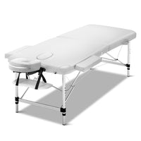 Thumbnail for Zenses 75cm Wide Portable Aluminium Massage Table Two Fold Treatment Beauty Therapy White