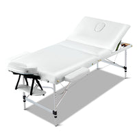 Thumbnail for Zenses 3 Fold Portable Aluminium Massage Table - White