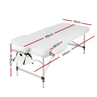 Thumbnail for Zenses 3 Fold Portable Aluminium Massage Table - White