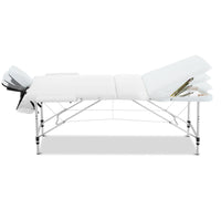 Thumbnail for Zenses 3 Fold Portable Aluminium Massage Table - White