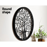 Thumbnail for Artiss Metal Wall Art Hanging Sculpture Home Decor Leaf Tree of Life Round Frame