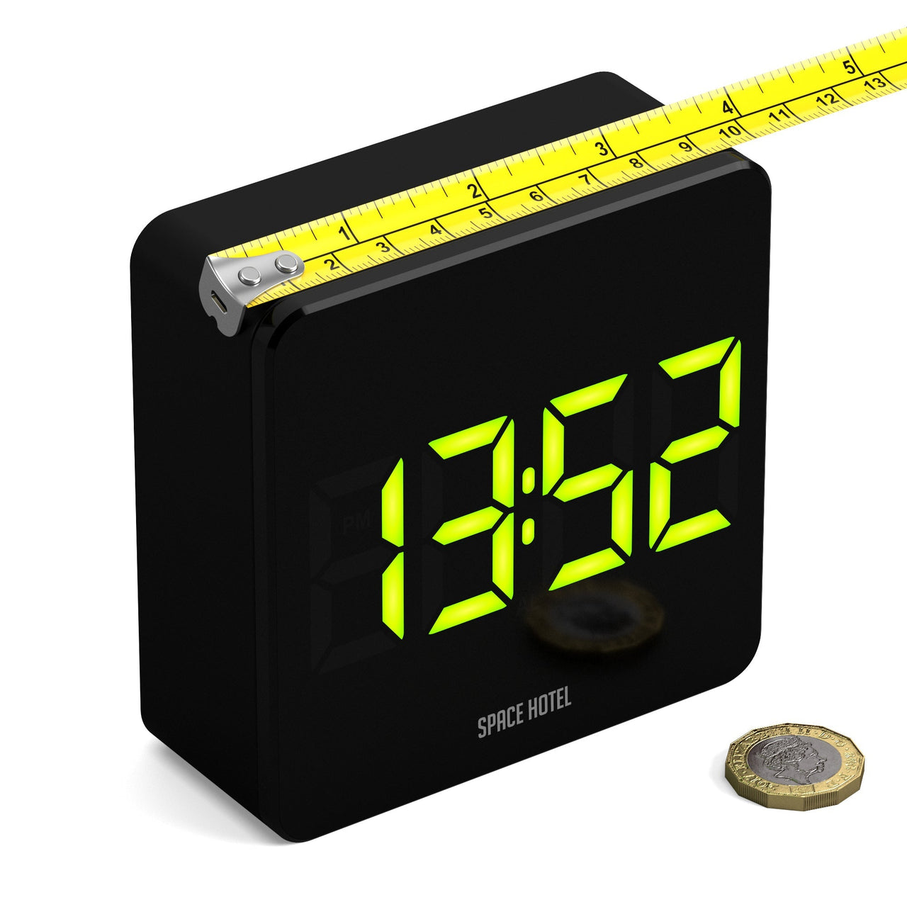 Newgate Space Hotel Orbatron Alarm Clock Black Case - Black Lens - Green Led-2