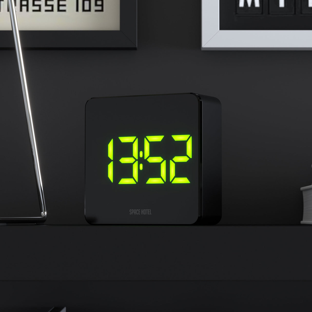 Newgate Space Hotel Orbatron Alarm Clock Black Case - Black Lens - Green Led-8