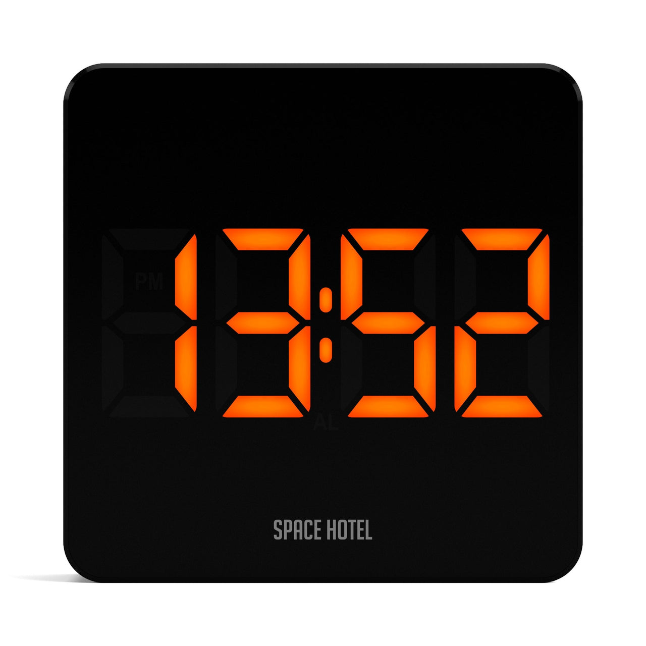 Newgate Space Hotel Orbatron Alarm Clock Black Case - Black Lens - Orange Led-0