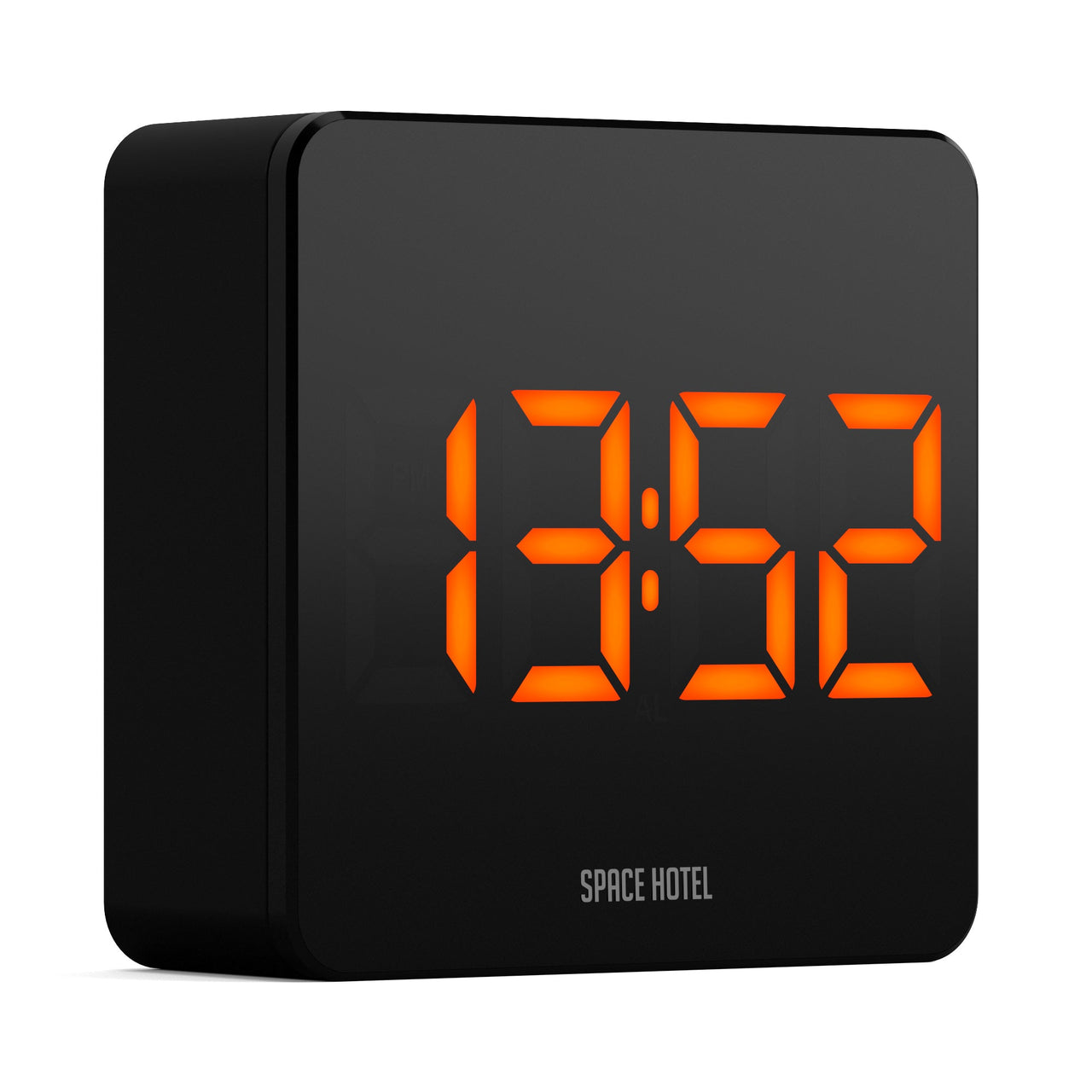 Newgate Space Hotel Orbatron Alarm Clock Black Case - Black Lens - Orange Led-1