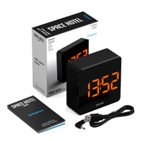 Thumbnail for Newgate Space Hotel Orbatron Alarm Clock Black Case - Black Lens - Orange Led-3