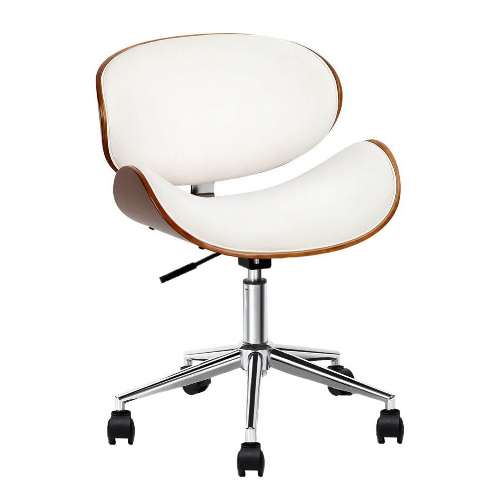 Artiss Leather Office Chair White