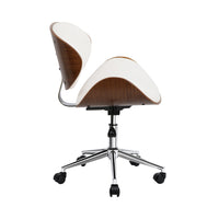 Thumbnail for Artiss Leather Office Chair White