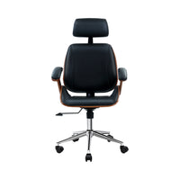 Thumbnail for Artiss Wooden Office Chair Computer Gaming Chairs Executive Leather Black