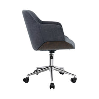 Thumbnail for Artiss Wooden Office Chair Computer Gaming Chairs Executive Fabric Grey