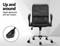 Thumbnail for Artiss Office Chair Gaming Chair Computer Mesh Chairs Executive Mid Back Black