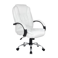 Thumbnail for Artiss Office Chair Gaming Computer Chairs Executive PU Leather Seating White