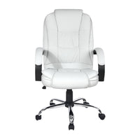 Thumbnail for Artiss Office Chair Gaming Computer Chairs Executive PU Leather Seating White