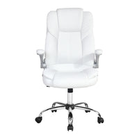 Thumbnail for Artiss Kea Executive Office Chair Leather White