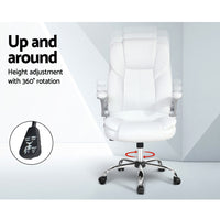 Thumbnail for Artiss Kea Executive Office Chair Leather White