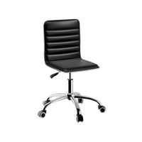 Thumbnail for Artiss Office Chair Computer Desk Gaming Chairs PU Leather Low Back Black