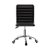 Thumbnail for Artiss Office Chair Computer Desk Gaming Chairs PU Leather Low Back Black