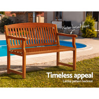 Thumbnail for Gardeon Outdoor Garden Bench Seat Wooden Chair Patio Furniture Timber Lounge