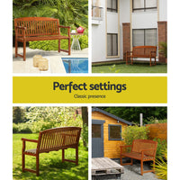 Thumbnail for Gardeon Outdoor Garden Bench Seat Wooden Chair Patio Furniture Timber Lounge