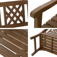 Thumbnail for Gardeon Wooden Garden Bench 2 Seat Patio Furniture Timber Outdoor Lounge Chair Natural