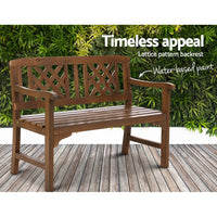 Thumbnail for Gardeon Wooden Garden Bench 2 Seat Patio Furniture Timber Outdoor Lounge Chair Natural