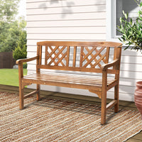 Thumbnail for Gardeon Wooden Garden Bench 2 Seat Patio Furniture Timber Outdoor Lounge Chair Natural