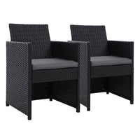 Thumbnail for Gardeon Outdoor Chairs Dining Patio Furniture Lounge Setting Wicker Garden