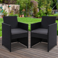 Thumbnail for Gardeon Outdoor Chairs Dining Patio Furniture Lounge Setting Wicker Garden