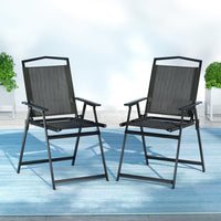 Thumbnail for Gardeon Outdoor Chairs Portable Folding Camping Chair Steel Patio Furniture