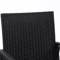 Thumbnail for Outdoor Furniture Set of 2 Dining Chairs Wicker Garden Patio Cushion Black Gardeon