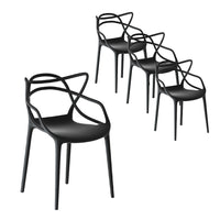 Thumbnail for Gardeon PP Outdoor Dining Chairs X4 Portable Stackable Chair Patio Furniture