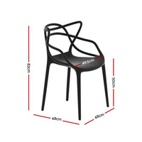 Thumbnail for Gardeon PP Outdoor Dining Chairs X4 Portable Stackable Chair Patio Furniture