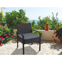 Thumbnail for Gardeon Outdoor Furniture Bistro Wicker Chair Black