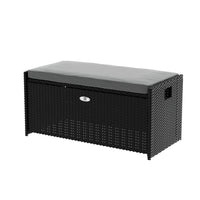 Thumbnail for Gardeon Outdoor Storage Bench Box Garden Sheds Tools Wicker Cushion Patio Chair