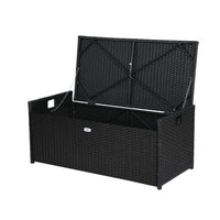 Thumbnail for Gardeon Outdoor Storage Bench Box Garden Sheds Tools Wicker Cushion Patio Chair