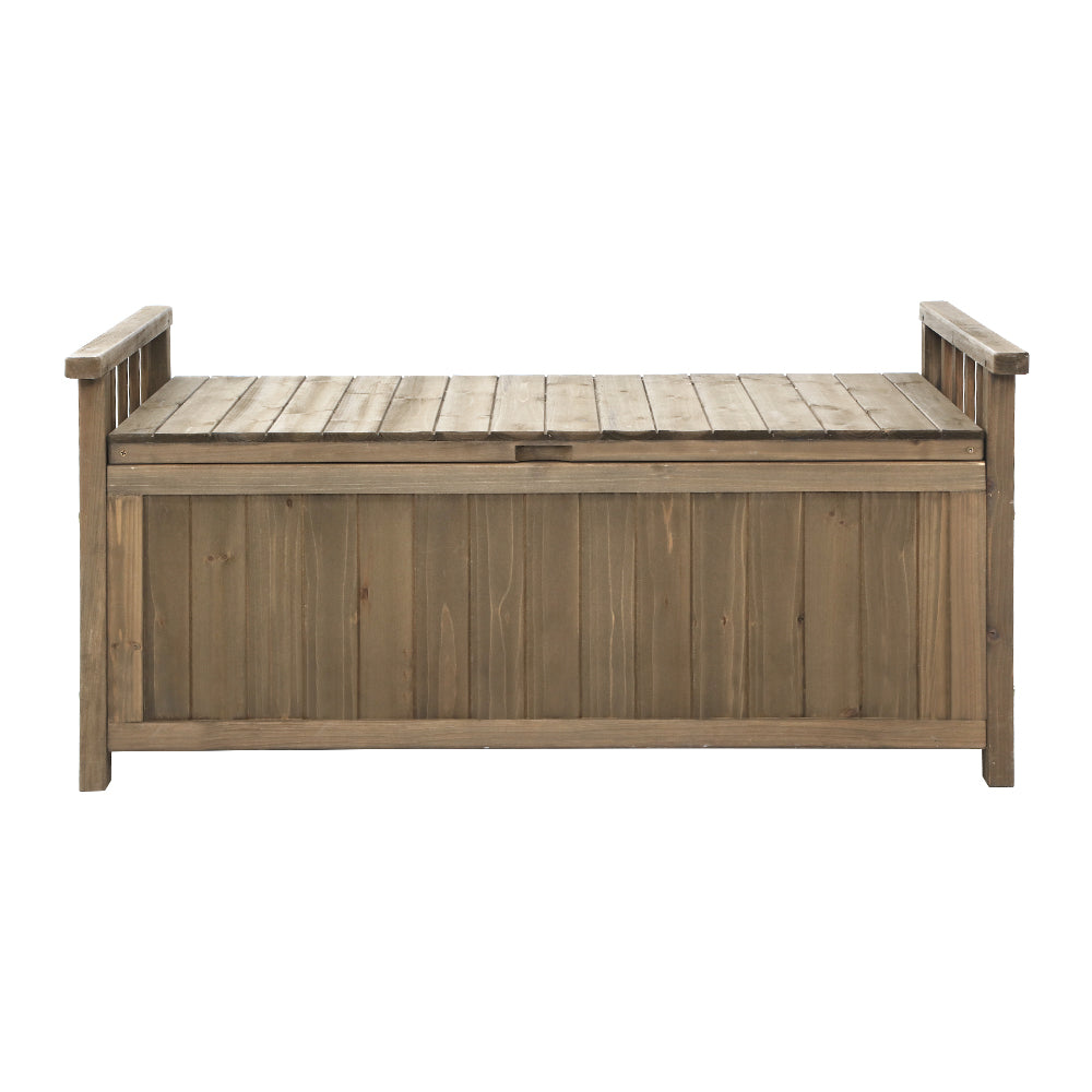 Wooden Garden Bench with Storage Chest-Gardeon