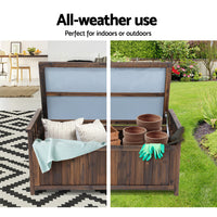 Thumbnail for Gardeon Outdoor Storage Box Wooden Garden Bench Chest Toy Tool Sheds Furniture