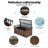 Thumbnail for Gardeon Outdoor Storage Box Wooden Garden Bench Chest Toy Tool Sheds Furniture