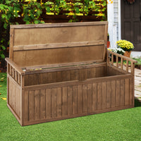 Thumbnail for Gardeon Outdoor Storage Box Wooden Garden Bench 128.5cm Chest Tool Toy Sheds XL