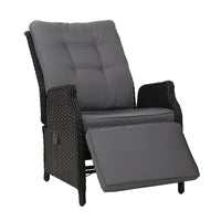 Thumbnail for Gardeon Recliner Chair Sun lounge Setting Outdoor Furniture Patio Wicker Sofa