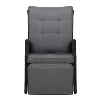 Thumbnail for Gardeon Recliner Chair Sun lounge Setting Outdoor Furniture Patio Wicker Sofa