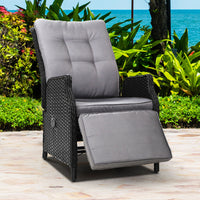 Thumbnail for Gardeon Recliner Chair Sun lounge Setting Outdoor Furniture Patio Wicker Sofa