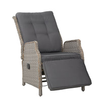 Thumbnail for Gardeon Sun lounge Setting Recliner Chair Outdoor Furniture Patio Wicker Sofa