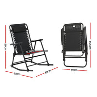 Thumbnail for Gardeon Outdoor Rocking Chair Folding Reclining Recliner Patio Furniture Garden