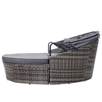 Thumbnail for Gardeon Outdoor Lounge Setting Patio Furniture Sofa Wicker Garden Rattan Set Day Bed Grey