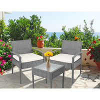 Thumbnail for Gardeon 3-piece Outdoor Set - Grey